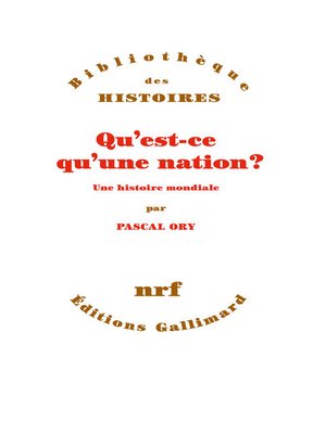 cover image of Qu'est-ce qu'une nation ?